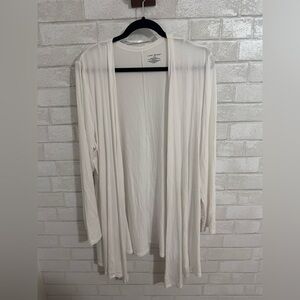 Lane Bryant White Cream Long Sleeve Cardigan Size 18/20 #1971